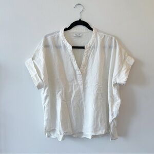 MADEWELL COTTON BLEND WHITE TOP SIZE L